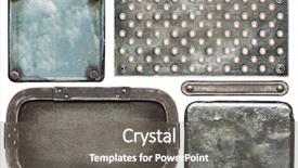  Presentation with chrome aluminium texture metal - PPT theme with silver gears - various metal textures isolated background and a gray colored foreground