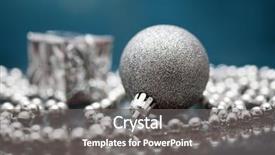  Presentation with magic ball - Slide deck with silver gift box and christmas ball over blue background magic holiday lights merry christmas and a happy new year background and a gray colored foreground