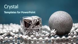  Presentation with magic ball - Amazing slide deck having silver gift box and christmas ball over blue background magic holiday lights merry christmas and a happy new year backdrop and a ocean colored foreground