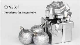  Presentation with silver christmas - Beautiful slide deck featuring washing windows in house legs of unrecognizable girl backdrop and a light gray colored foreground