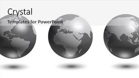  Presentation with history earth globe isolated white - Audience pleasing slide deck consisting of silver globes isolated on white backdrop and a white colored foreground