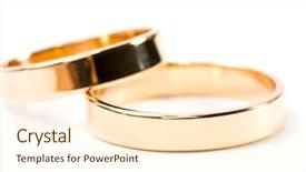  Presentation with wedding rings - PPT theme with silver gold - wedding rings background and a cream colored foreground
