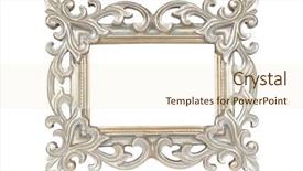  Presentation with gold frame - Audience pleasing PPT layouts consisting of silver gold carved picture frame backdrop and a cream colored foreground