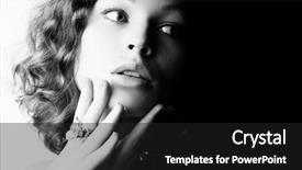  Presentation with art - Amazing presentation theme having silver jewelry - beautiful woman fashion art photo backdrop and a dark gray colored foreground