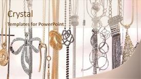  Presentation with show - Presentation featuring silver jewelry - costume jevelry on a show background and a lemonade colored foreground