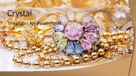  Presentation with jewelry gold - Beautiful presentation theme featuring silver jewelry - large collection of gold jewellery backdrop and a yellow colored foreground