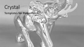  Presentation with jewelry - Theme having silver jewelry elephant background and a light gray colored foreground