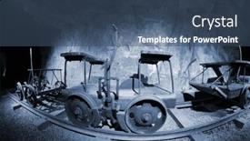  Presentation with silver - Colorful slide deck enhanced with silver-mine-the-quarry backdrop and a ocean colored foreground