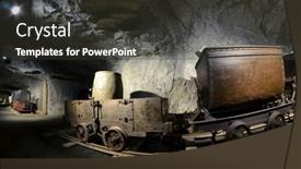  Presentation with silver - Slides having silver-mine-the-quarry background and a dark gray colored foreground