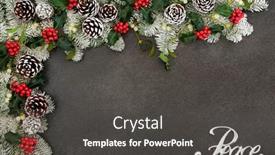  Presentation with flat earth - Slides enhanced with silver-peace-sign-on-winter background and a dark gray colored foreground