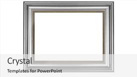  Presentation with picture frame - Slides featuring silver picture frame isolated background and a white colored foreground