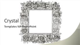  Presentation with rose petal corner frame - Amazing presentation having picture frame with rose deco backdrop and a white colored foreground