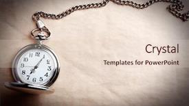  Presentation with old paper - Slide set with silver pocket clock on old background and a lemonade colored foreground