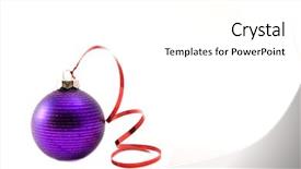  Presentation with christmas lights bulb decoration - Presentation design consisting of christmas glass decoration on white background and a  colored foreground