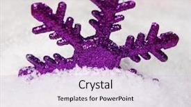  Presentation with star - Colorful presentation theme enhanced with silver purple - christmas star covered with snow backdrop and a lemonade colored foreground