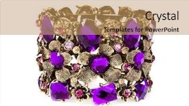  Presentation with purple gold - Presentation theme featuring gold purple - close-up of violet bracelet isolated background and a coral colored foreground