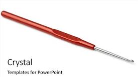  Presentation with crochet - PPT layouts having crochet hook isolated on white background and a white colored foreground