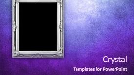  Presentation with picture frame - PPT layouts featuring picture frame on wall background and a violet colored foreground