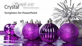  Presentation with white christmas - Beautiful slide set featuring pink christmas baubles backdrop and a white colored foreground