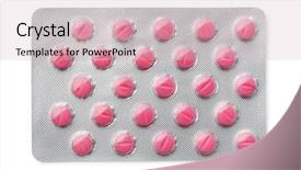  Presentation with capsules pills pill doctor prescription - Slide deck having blister pack of pink pills background and a lemonade colored foreground