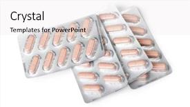 Presentation with packs - PPT theme having pills in a group background and a white colored foreground