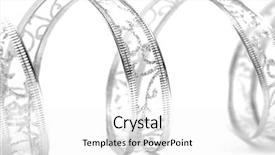  Presentation with silver - PPT layouts with silver ribbon serpentine background and a white colored foreground