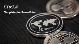  Presentation with ripple - Slides consisting of silver ripple coins background and a dark gray colored foreground