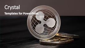  Presentation with ripple - PPT theme enhanced with silver ripple coins background and a gray colored foreground