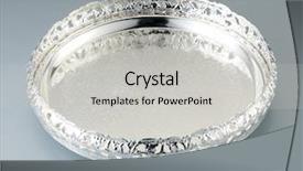  Presentation with plain - Colorful PPT layouts enhanced with silver serving tray on plain backdrop and a light gray colored foreground