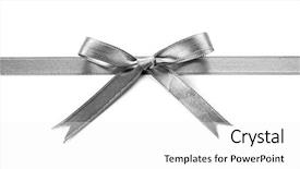  Presentation with silk and diamond - Theme having silver silk ribbon with beautiful background and a white colored foreground