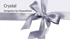  Presentation with silk - Presentation enhanced with silver silk ribbon background and a light blue colored foreground