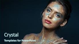  Presentation with beauty makeup - Presentation theme enhanced with silver sparkle - beauty portrait of gorgeous young background and a wine colored foreground