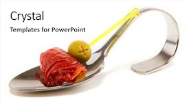  Presentation with dried food - Cool new presentation theme with silver spoon as finger food backdrop and a white colored foreground