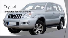  Presentation with utility - Audience pleasing presentation consisting of silver-sports-utility-vehicle-isolated backdrop and a white colored foreground
