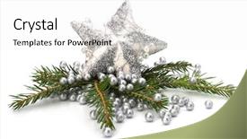  Presentation with white christmas - Slide deck with christmas decoration isolated on white background and a white colored foreground