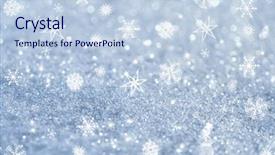  Presentation with blue sparkle - PPT theme consisting of blue snowflakes and glitter sparkle background and a light blue colored foreground