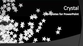  Presentation with black stars - Presentation consisting of silver stars background on black background and a black colored foreground
