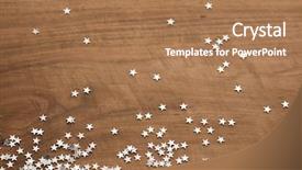  Presentation with twinkling stars - Beautiful slides featuring silver stars on rustic wood backdrop and a coral colored foreground