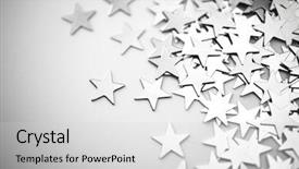 Presentation with field - Slides featuring silver stars spilling background and a light gray colored foreground