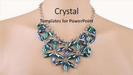  Presentation with crystal blue - PPT layouts enhanced with silver statement necklace background and a lemonade colored foreground