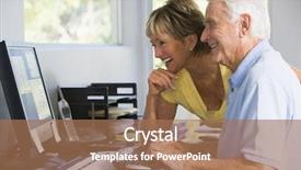  Presentation with pink home office - Presentation theme enhanced with silver surfer - couple in home office background and a coral colored foreground