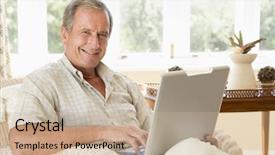  Presentation with living room - Audience pleasing presentation design consisting of silver surfer - man in living room backdrop and a mint green colored foreground