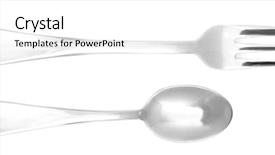  Presentation with brown sugar isolated on white - PPT layouts featuring silver tea service - metal cutlery isolated on white background and a  colored foreground