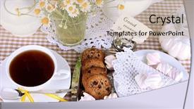  Presentation with checkered tablecloth - Cool new theme with silver tea service set - table setting with chamomiles backdrop and a  colored foreground