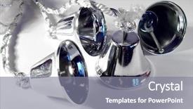  Presentation with wedding bells - Cool new slides with silver wedding bells on isolated backdrop and a gray colored foreground
