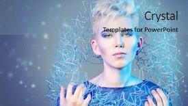  Presentation with futurism - Slide deck enhanced with silvery - fashionable designer collection background and a light blue colored foreground