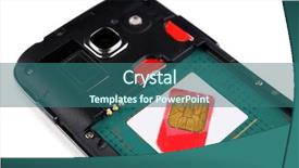  Presentation with smart card - Amazing slides having sim card and smart phone backdrop and a  colored foreground