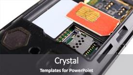  Presentation with smart card - Beautiful presentation featuring sim card and smart phone backdrop and a  colored foreground