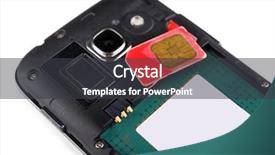  Presentation with smart card - Amazing presentation having sim card and smart phone backdrop and a dark gray colored foreground