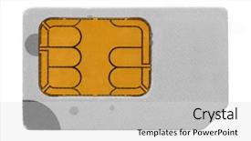  Presentation with background - Theme featuring sim card close-up isolated background and a light gray colored foreground